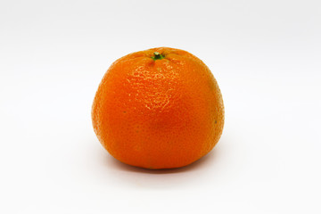 Ripe fruit Mandarin on white photo. Healthy fruit with vitamin C.