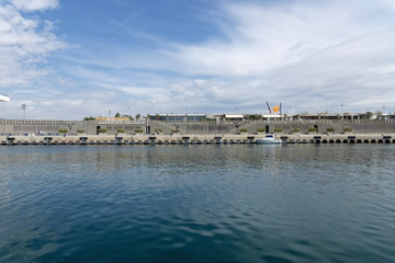 Fototapeta na wymiar leisure area over the royal marina