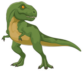 Illustration of angry tyrannosaurus rex