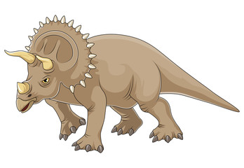 Triceratops logo cartoon. illustration