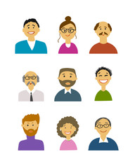 Business people, set of simple icons for ypur design