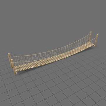 Rope suspension bridge