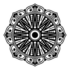 Mandala for coloring book. Arabic, Pakistan, Moroccan, Turkish, Indian, Spain motifs