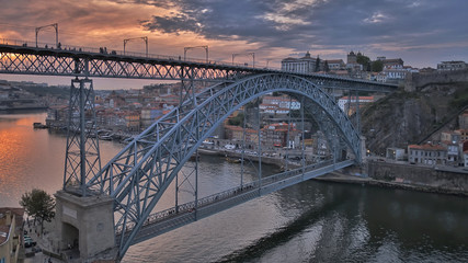 Bridge over river in Porto