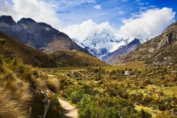 Beautiful, challenging trip to Laguna 69 in Andes mountain in Huascarán national park in Peru. 