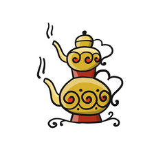 teapot, sketch, outline