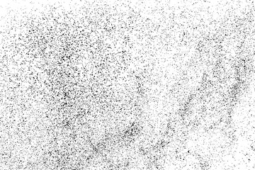Black Grainy Texture Isolated On White Background. Dust Overlay. Dark Noise Granules. Digitally Generated Image. Vector Design Elements, Illustration, Eps 10.