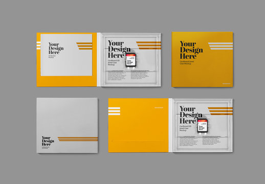 2 Sd Memory Card and Jewel Case Mockups
