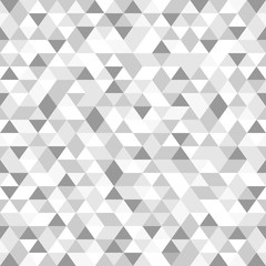 Abstract polygon white grey graphic triangle seamless pattern. Vector graphic background.