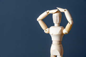 Mannequin with headache background