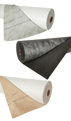 Non woven fabric waterproof materials isolated on white background