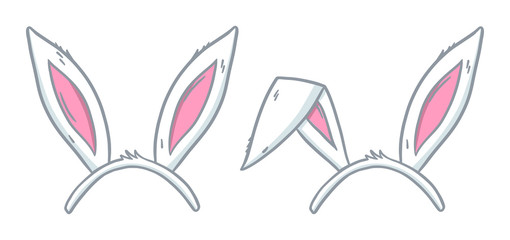 Hand drawn bunny ears illustration
