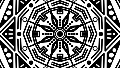 Ethnic Mandala Ornament. Arabic, Pakistan, Moroccan, Turkish, Indian, Spain motifs