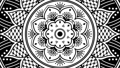Ethnic Mandala Ornament. Arabic, Pakistan, Moroccan, Turkish, Indian, Spain motifs