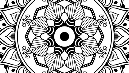 Ethnic Mandala Ornament. Arabic, Pakistan, Moroccan, Turkish, Indian, Spain motifs