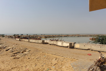 beach with umbrellas and chairs on beach