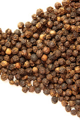 Peppercorns in close up macro shot