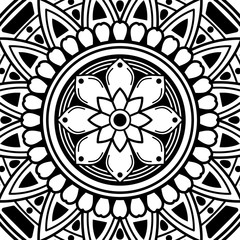 Ethnic Mandala Ornament. Arabic, Pakistan, Moroccan, Turkish, Indian, Spain motifs