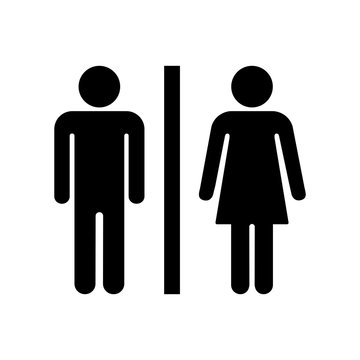 Bathroom WC signs. Toilet sign. Vector illustrations
