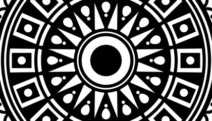 Ethnic Mandala Ornament. Arabic, Pakistan, Moroccan, Turkish, Indian, Spain motifs