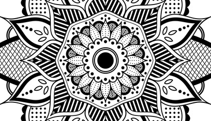 Ethnic Mandala Ornament. Arabic, Pakistan, Moroccan, Turkish, Indian, Spain motifs
