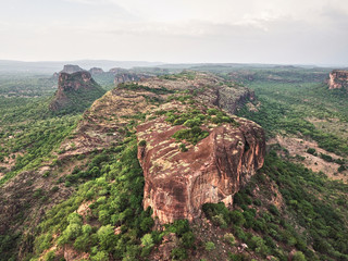 Burkina Faso, Aerial view of the Plateau of Niansongoni