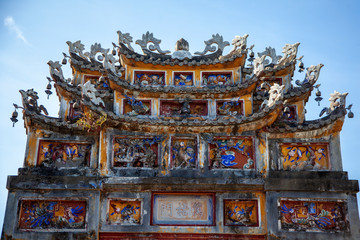 Temple of Generations in the Hue Citadel. Imperial Citadel Thang Long, Vietnam UNESCO World Heritage Site.