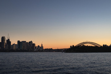 Sydney skyline at sunset