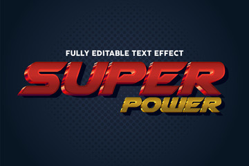 Super Power Cool text typography style effect 