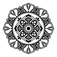 Mandala decorative round ornament. Can be used for greeting card, phone case print, etc. Hand drawn background