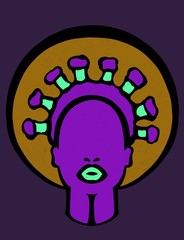 head with idea and dreads 