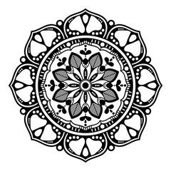 Mandala decorative round ornament. Can be used for greeting card, phone case print, etc. Hand drawn background