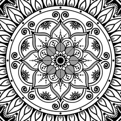 Ethnic Mandala Ornament. Arabic, Pakistan, Moroccan, Turkish, Indian, Spain motifs