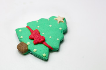 homemade cookies on white background