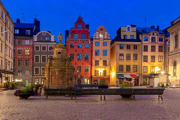 Stockholm. Square Sturtoret at dawn.