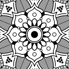 Ethnic Mandala Ornament. Arabic, Pakistan, Moroccan, Turkish, Indian, Spain motifs