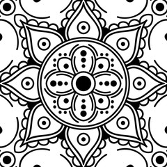 Ethnic Mandala Ornament. Arabic, Pakistan, Moroccan, Turkish, Indian, Spain motifs