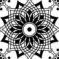 Ethnic Mandala Ornament. Arabic, Pakistan, Moroccan, Turkish, Indian, Spain motifs