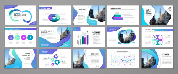 Elements of infographics for presentations templates - obrazy, fototapety, plakaty