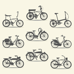 Bicycle set design flat isolated