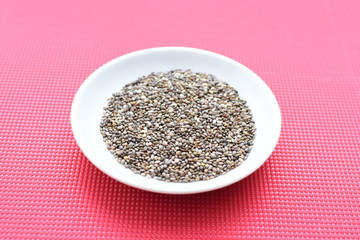  Chia seeds in colorful background