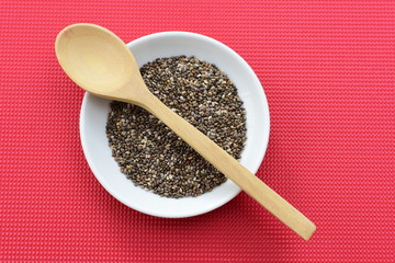  Chia seeds in colorful background