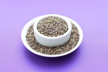  Chia seeds in colorful background