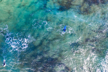 Aerial photo of ocean and summer time 