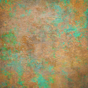 Beautiful Metallic Texture With Verdigris