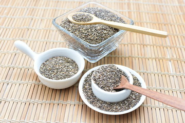  Chia seeds in colorful background