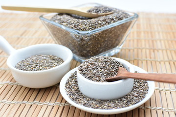  Chia seeds in colorful background