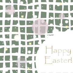 Happy Easter Congratulations Card with stars