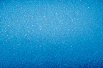 Texture of white sponge. For background. Close up. Trend color classic blue. Color of 2020. Main...