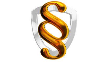 paragraph law sign digital in hand